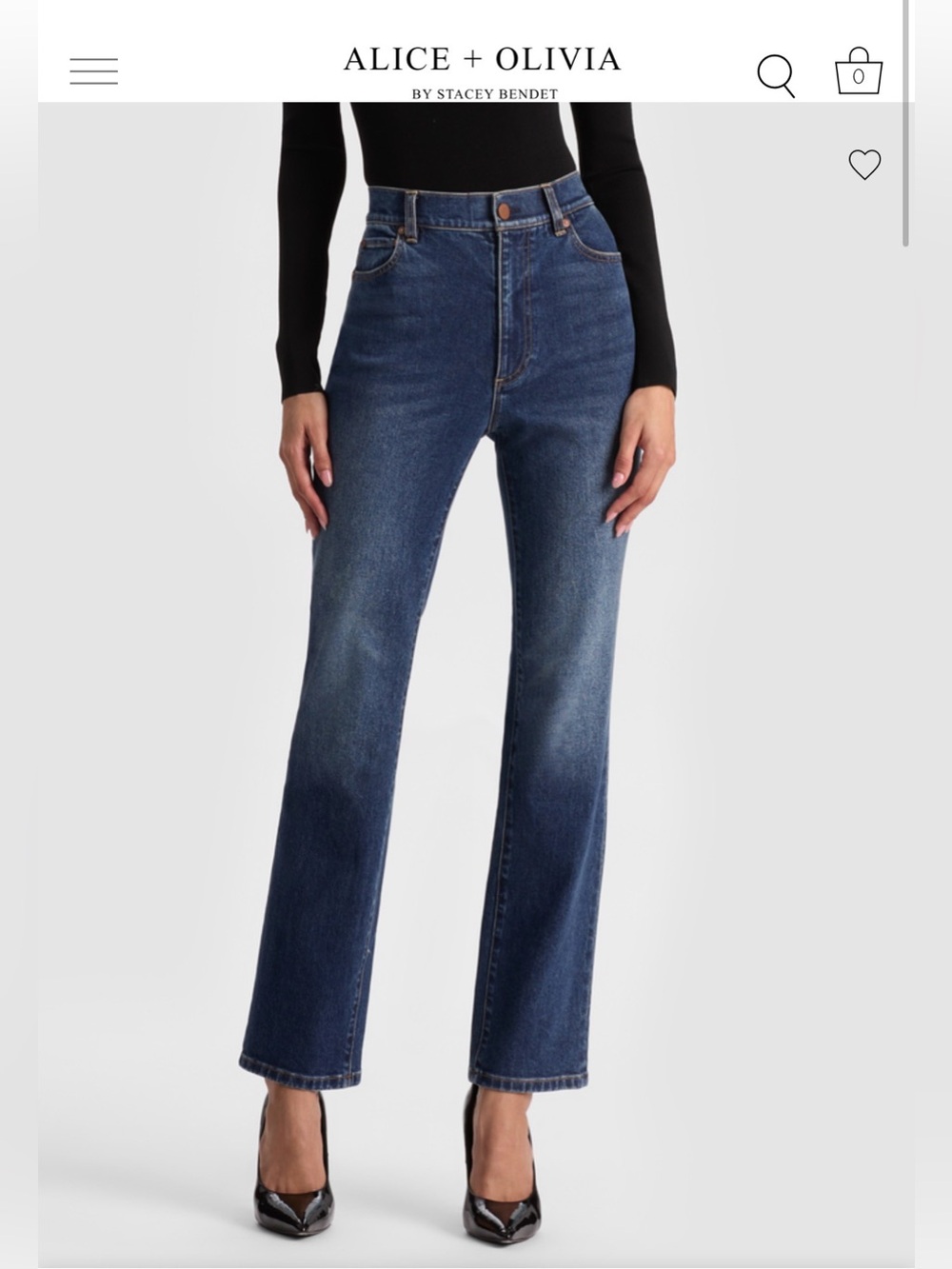 Alice + Olivia RICH JEAN in Danica Dark Indigo